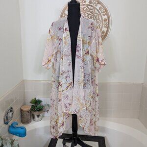 Gypsies & Moondust Sheer Floral Kimono - Size XS